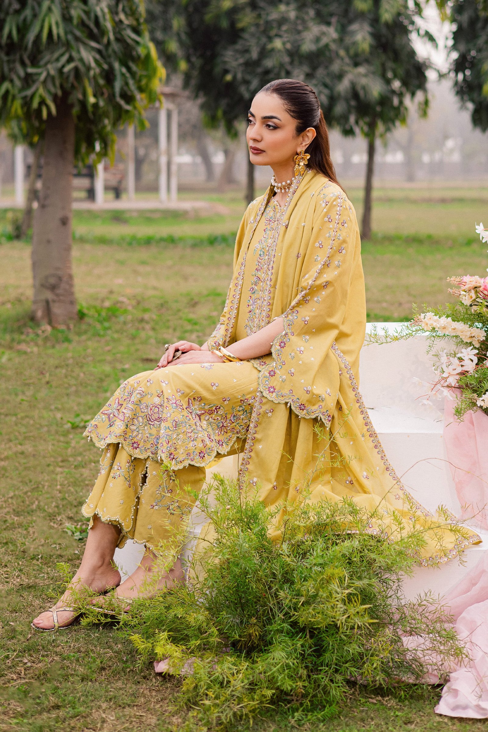 Salwah 3Pc - Festive Embroidered Lawn BATIKEID2026 BATIK XS / Lime Green / Pima Lawn-S / Lime Green / Pima Lawn-M / Lime Green / Pima Lawn-L / Lime Green / Pima Lawn-XL / Lime Green / Pima Lawn