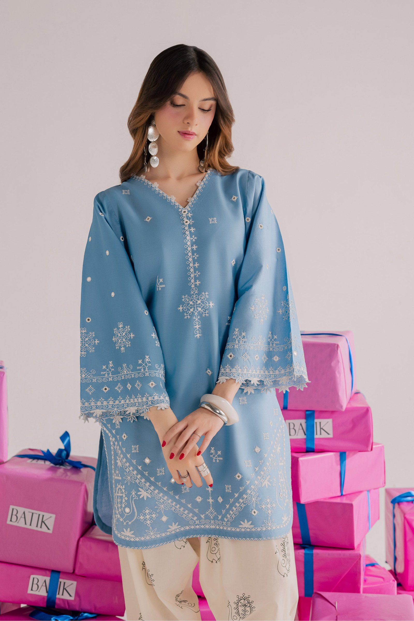  Santro 2Pc - Embroidered Lawn Dress EverydayEdit26  BATIK   XS / Quite Harbor / Pima Lawn-S / Quite Harbor / Pima Lawn-M / Quite Harbor / Pima Lawn-L / Quite Harbor / Pima Lawn-XL / Quite Harbor / Pima Lawn