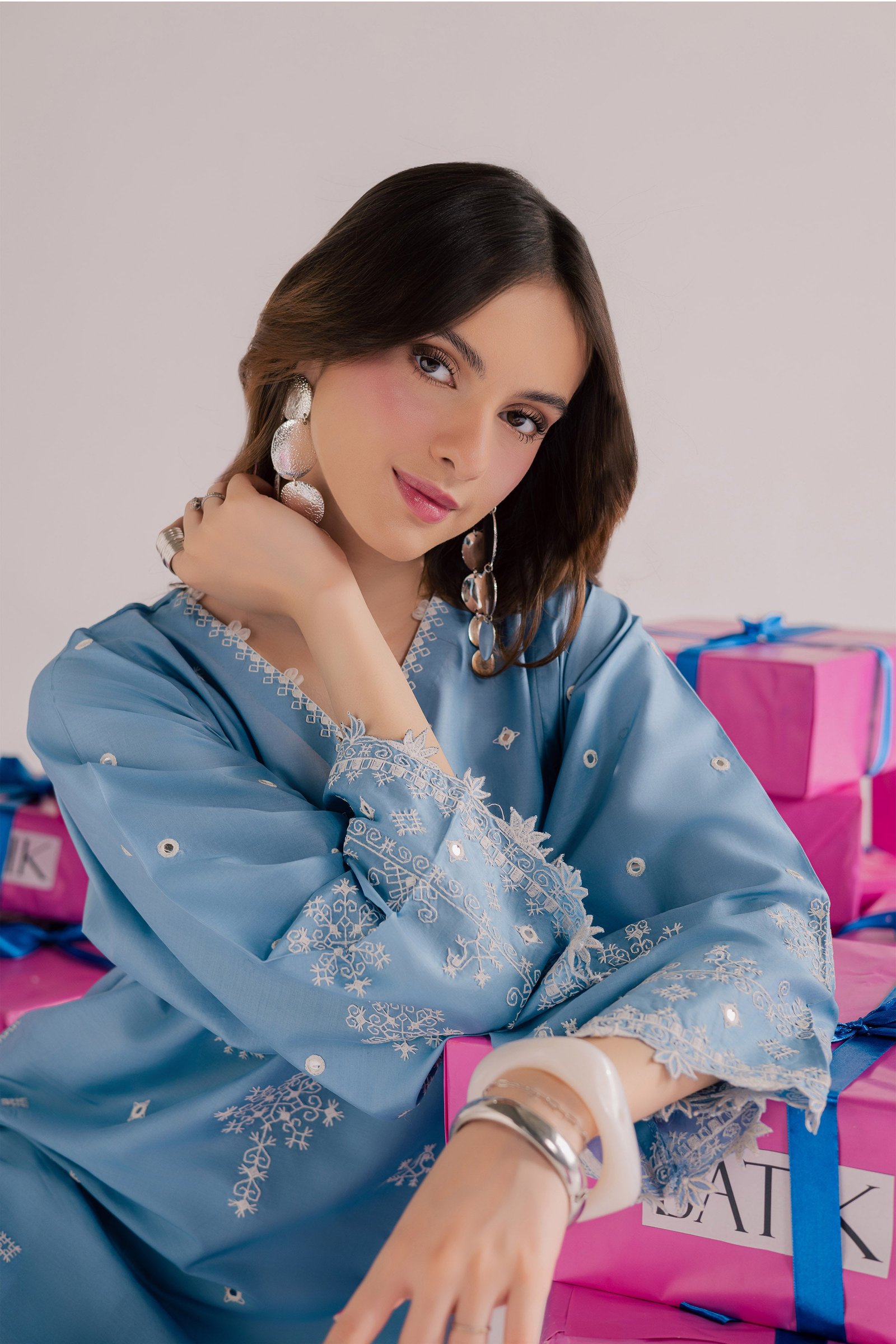 Santro 2Pc - Embroidered Lawn Dress EverydayEdit26 BATIK XS / Quite Harbor / Pima Lawn-S / Quite Harbor / Pima Lawn-M / Quite Harbor / Pima Lawn-L / Quite Harbor / Pima Lawn-XL / Quite Harbor / Pima Lawn
