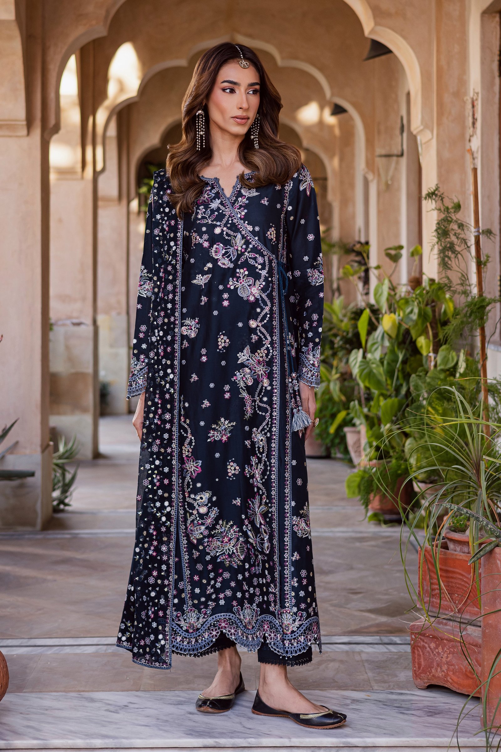 Sappo 3Pc - Festive Embroidered Lawn BATIKEID2026 BATIK XS / Blue Berry / Pima Lawn-S / Blue Berry / Pima Lawn-M / Blue Berry / Pima Lawn-L / Blue Berry / Pima Lawn-XL / Blue Berry / Pima Lawn