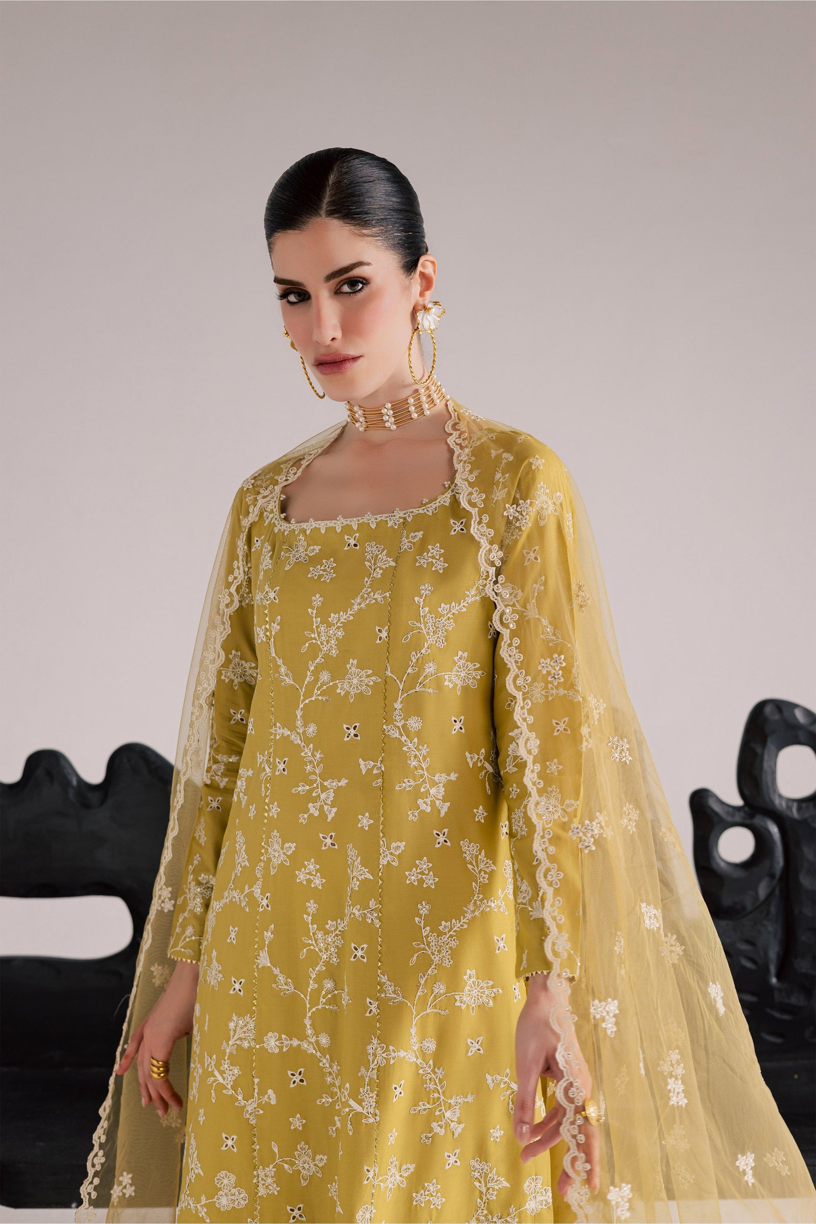 Selea 3Pc - Festive Eid Pret BATIKSS26 BATIK XS / Lime Green / Pima Lawn-S / Lime Green / Pima Lawn-M / Lime Green / Pima Lawn-L / Lime Green / Pima Lawn-XL / Lime Green / Pima Lawn