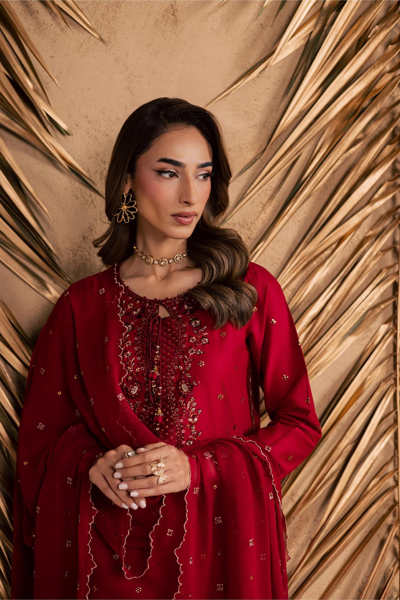  Shaili 3Pc - Embroidered Festive Pret BATIKSS26  BATIK   XS / Red / Giza-S / Red / Giza-M / Red / Giza-L / Red / Giza-XL / Red / Giza