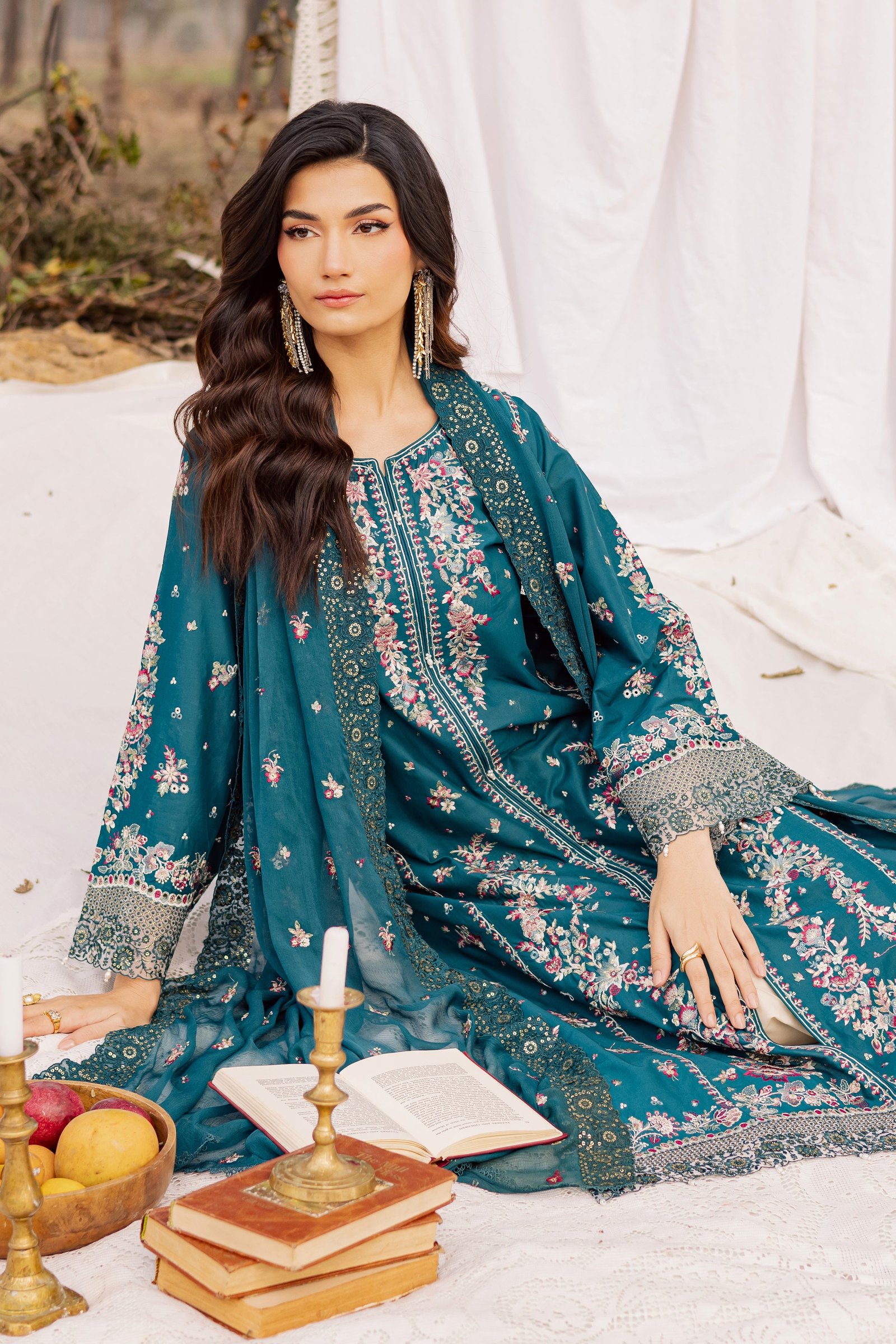  Shane 3Pc - Festive Embroidered Lawn BATIKEID2026  BATIK   XS / Zinc / Pima Lawn-S / Zinc / Pima Lawn-M / Zinc / Pima Lawn-L / Zinc / Pima Lawn-XL / Zinc / Pima Lawn
