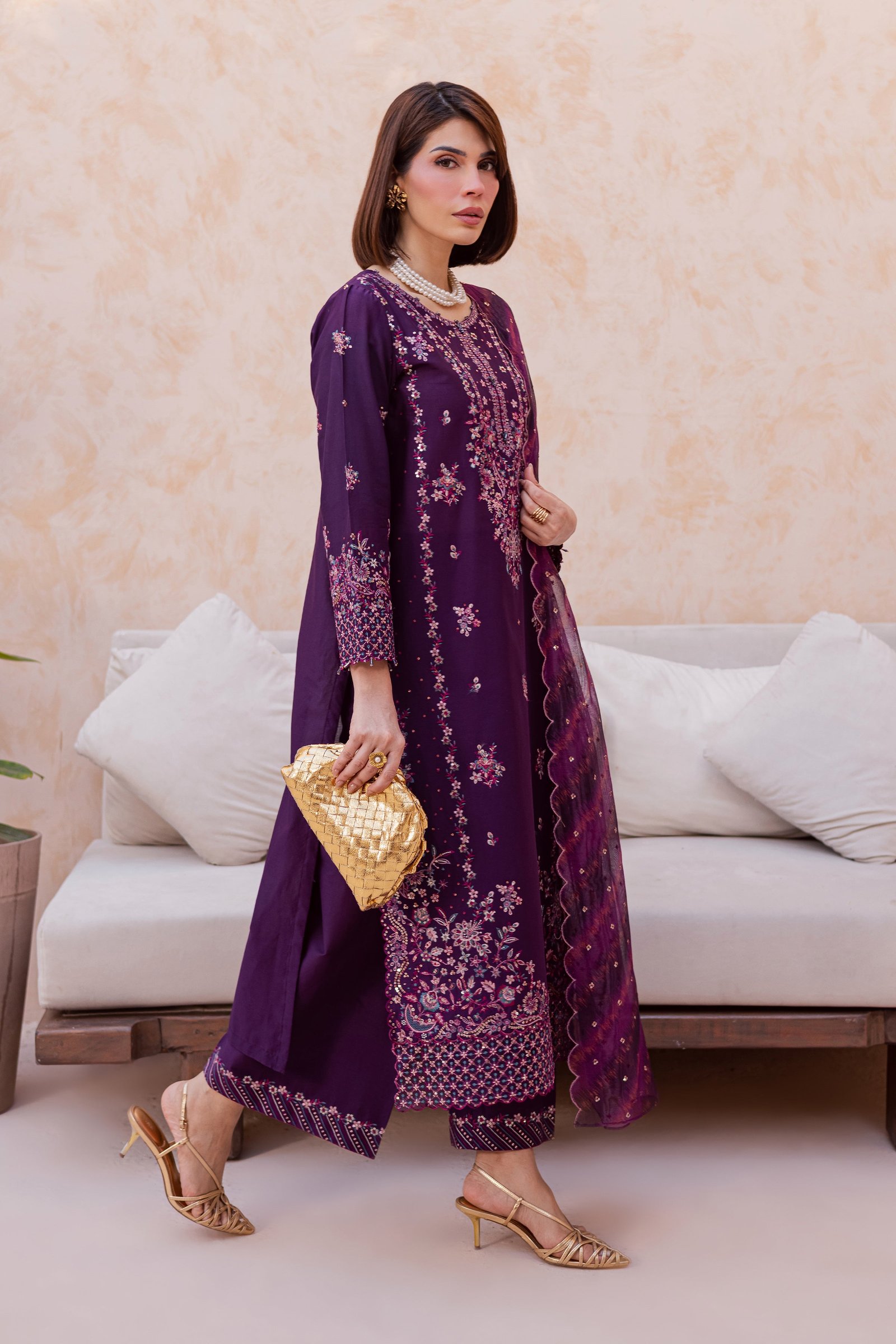  Shimmer 3Pc - Festive Embroidered Lawn BATIKEID2026  BATIK   XS / Purple / Pima Lawn-S / Purple / Pima Lawn-M / Purple / Pima Lawn-L / Purple / Pima Lawn-XL / Purple / Pima Lawn