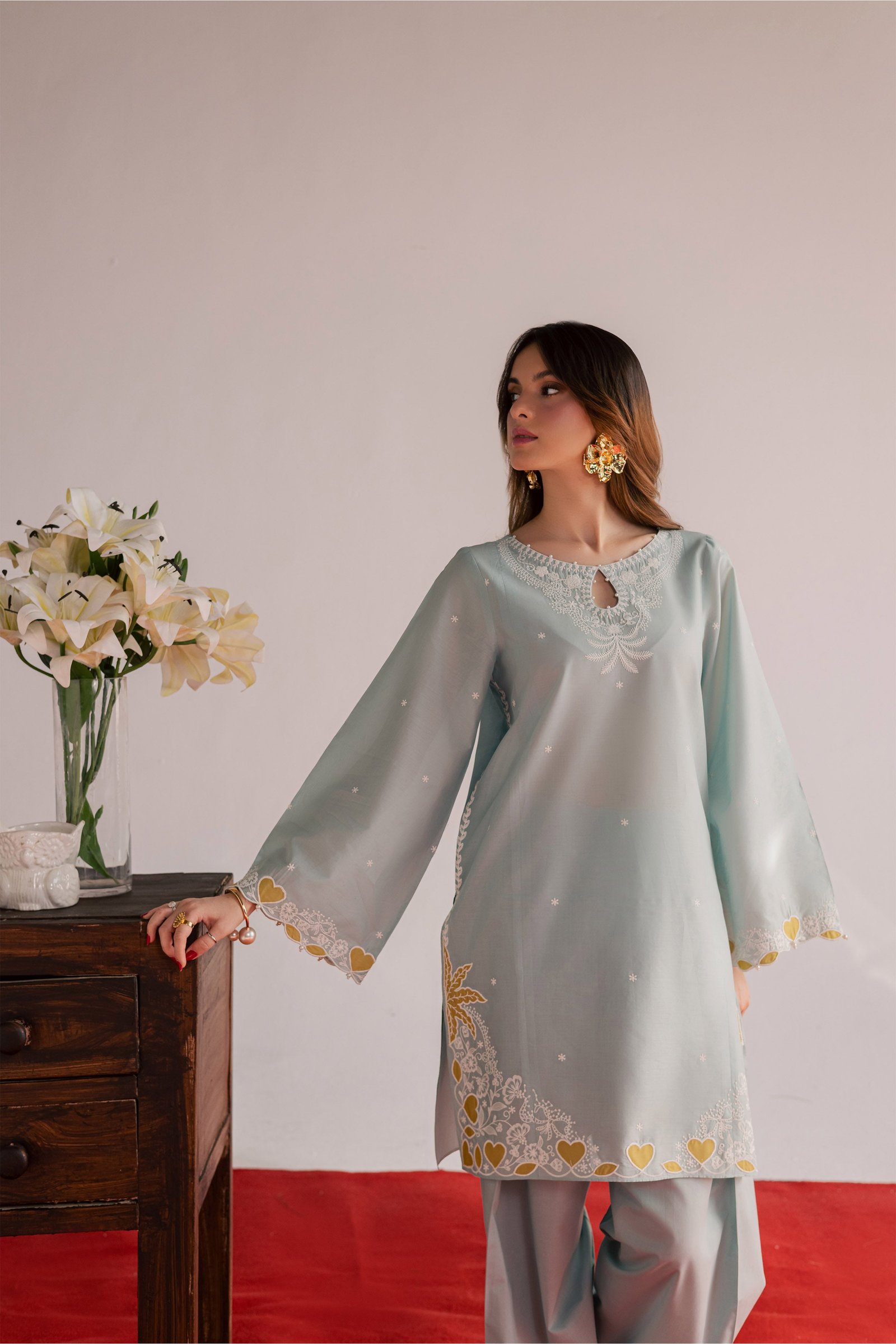  Shooting Star 2Pc - Embroidered Lawn Dress EverydayEdit26  BATIK   XS / Ice Blue / Pima Lawn-S / Ice Blue / Pima Lawn-M / Ice Blue / Pima Lawn-L / Ice Blue / Pima Lawn-XL / Ice Blue / Pima Lawn