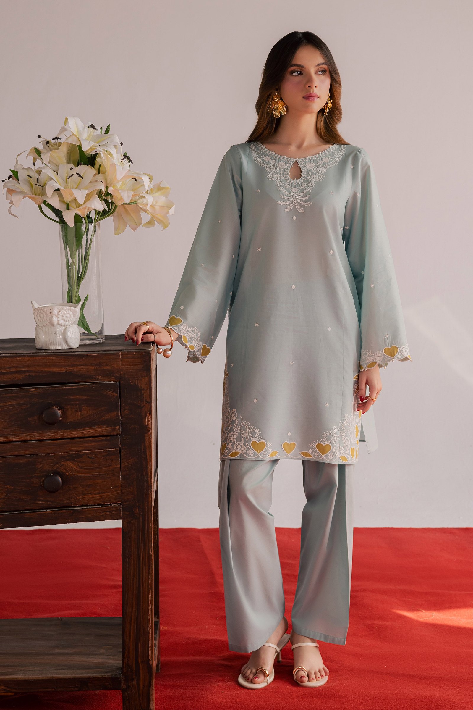  Shooting Star 2Pc - Embroidered Lawn Dress EverydayEdit26  BATIK   XS / Ice Blue / Pima Lawn-S / Ice Blue / Pima Lawn-M / Ice Blue / Pima Lawn-L / Ice Blue / Pima Lawn-XL / Ice Blue / Pima Lawn