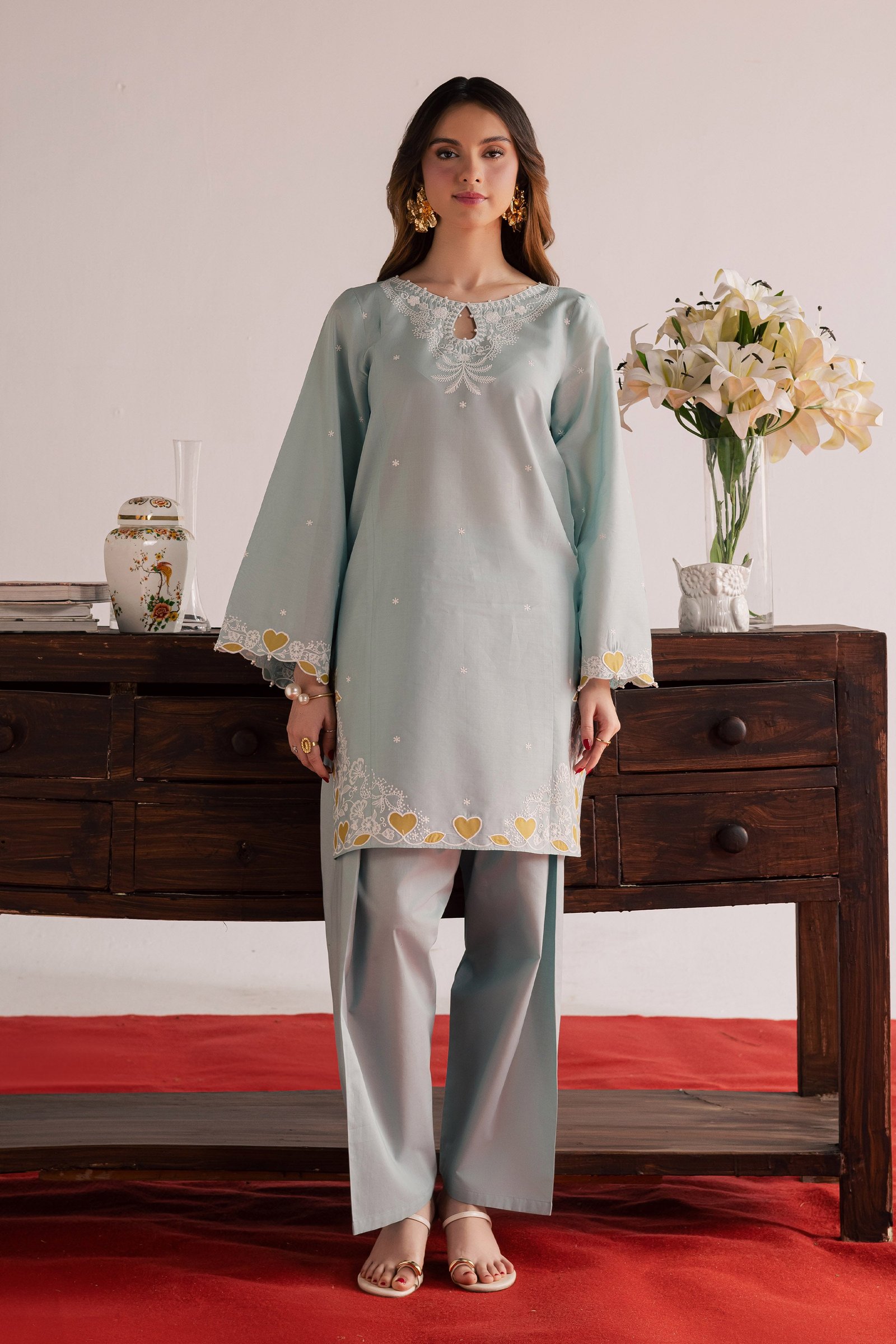  Shooting Star 2Pc - Embroidered Lawn Dress EverydayEdit26  BATIK   XS / Ice Blue / Pima Lawn-S / Ice Blue / Pima Lawn-M / Ice Blue / Pima Lawn-L / Ice Blue / Pima Lawn-XL / Ice Blue / Pima Lawn