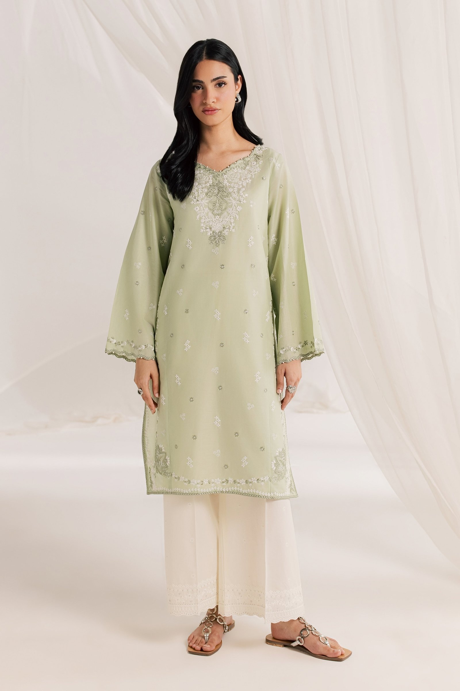 Silah 2Pc - Embroidered Lawn Dress EverydayEdit26 BATIK XS / Dusty Green / Pima Lawn-S / Dusty Green / Pima Lawn-M / Dusty Green / Pima Lawn-L / Dusty Green / Pima Lawn-XL / Dusty Green / Pima Lawn