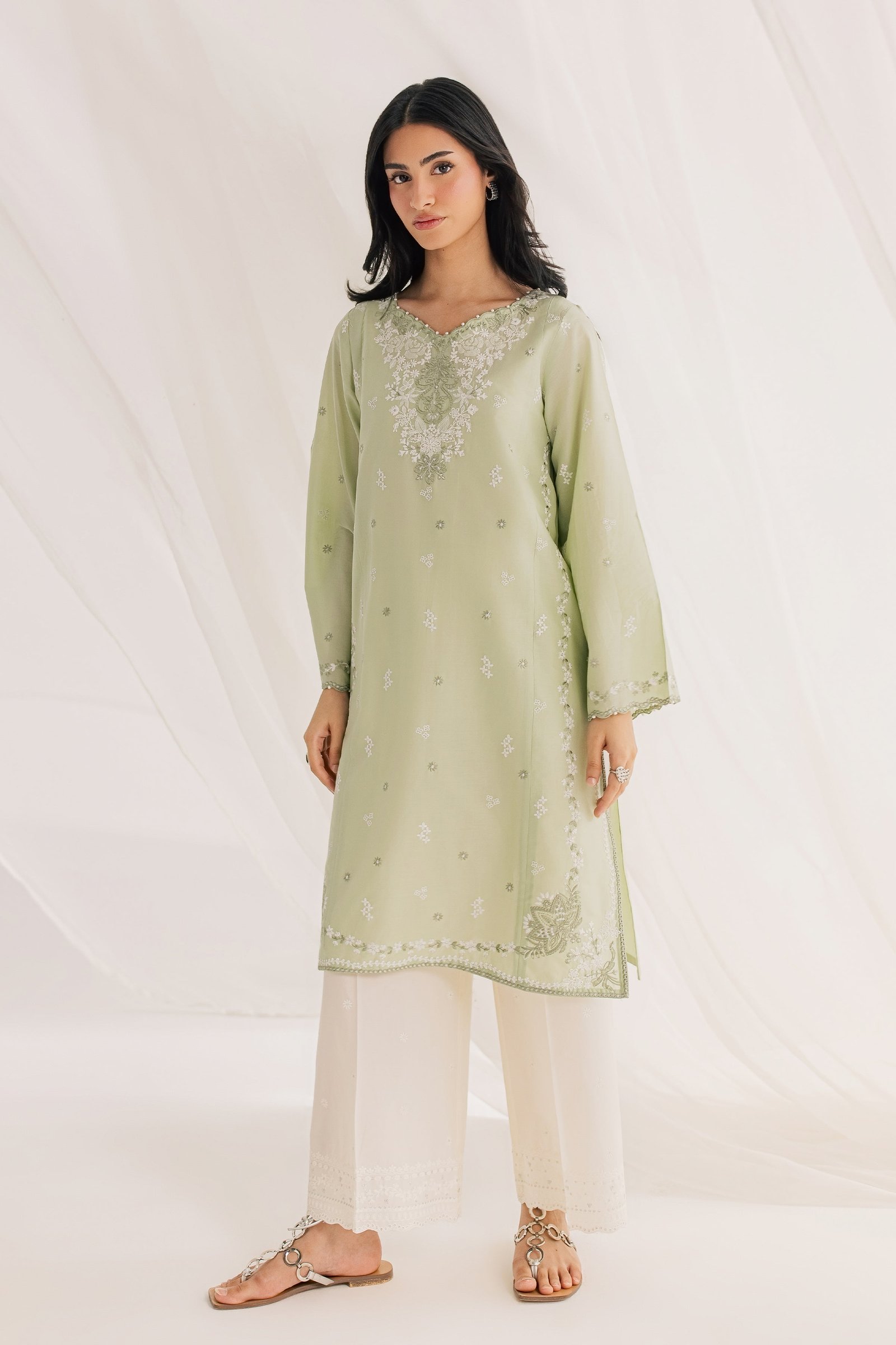  Silah 2Pc - Embroidered Lawn Dress EverydayEdit26  BATIK   XS / Dusty Green / Pima Lawn-S / Dusty Green / Pima Lawn-M / Dusty Green / Pima Lawn-L / Dusty Green / Pima Lawn-XL / Dusty Green / Pima Lawn