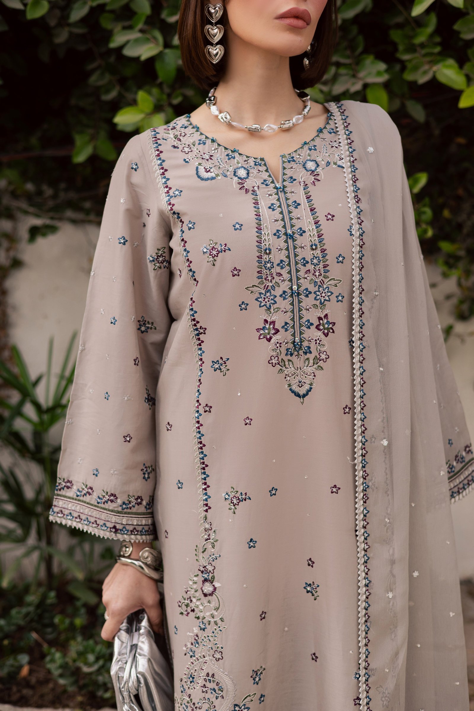  Silversun 3Pc - Festive Embroidered Lawn BATIKEID2026  BATIK   XS / Grey / Pima Lawn-S / Grey / Pima Lawn-M / Grey / Pima Lawn-L / Grey / Pima Lawn-XL / Grey / Pima Lawn