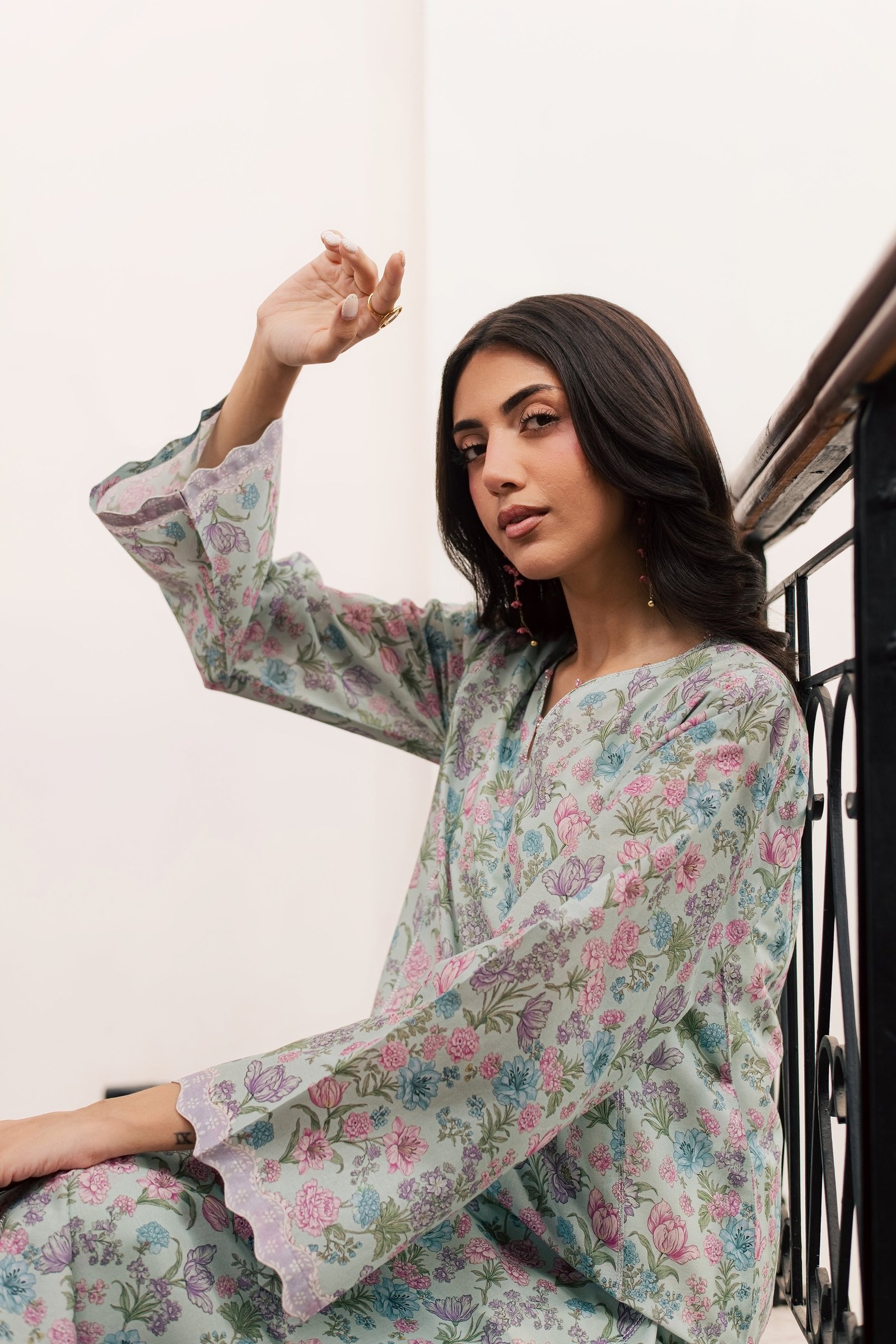 Snowy 2Pc - Printed Lawn Dress BATIKSS26 BATIK XS / Blue / Lawn-S / Blue / Lawn-M / Blue / Lawn-L / Blue / Lawn-XL / Blue / Lawn