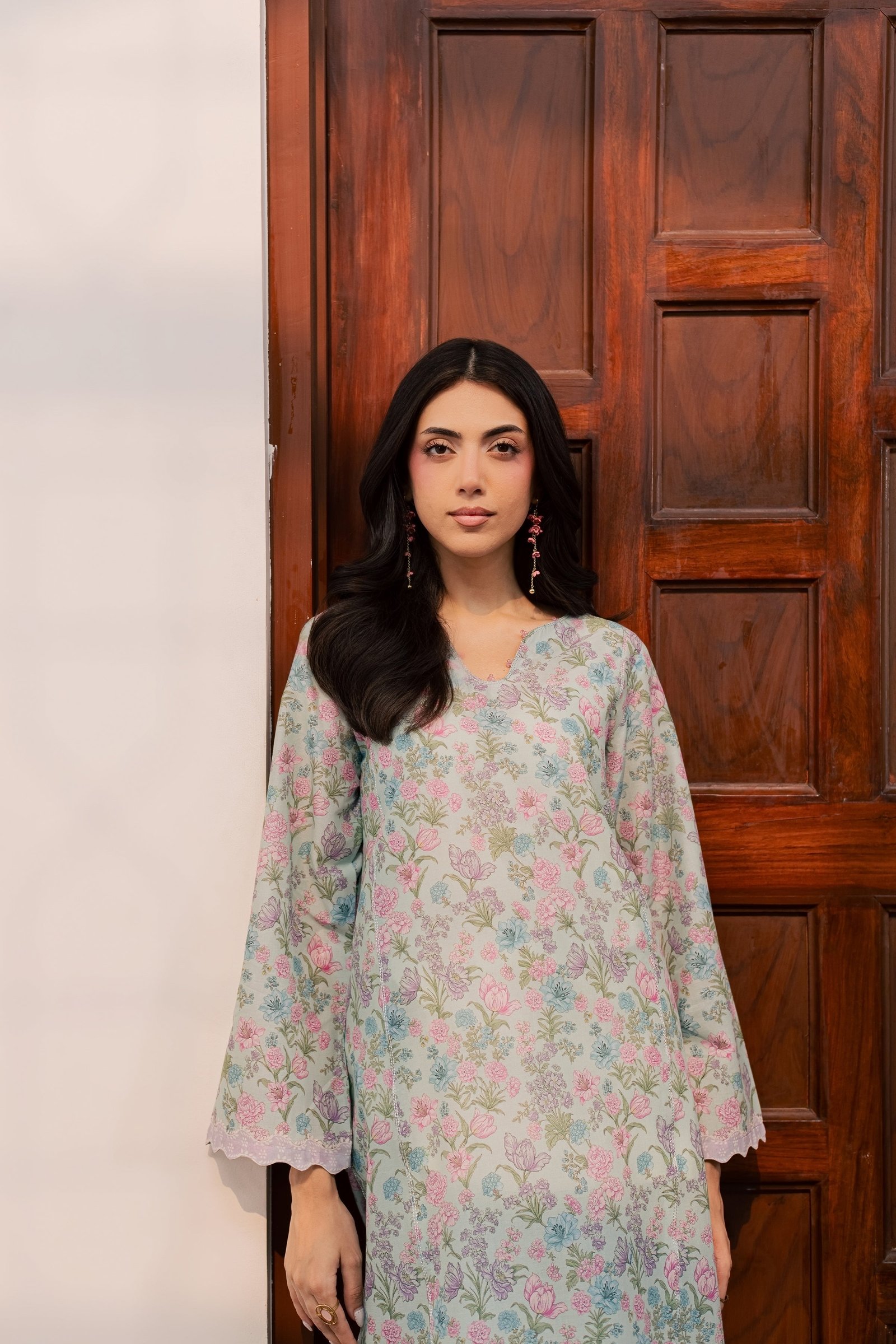 Snowy 2Pc - Printed Lawn Dress BATIKSS26 BATIK XS / Blue / Lawn-S / Blue / Lawn-M / Blue / Lawn-L / Blue / Lawn-XL / Blue / Lawn