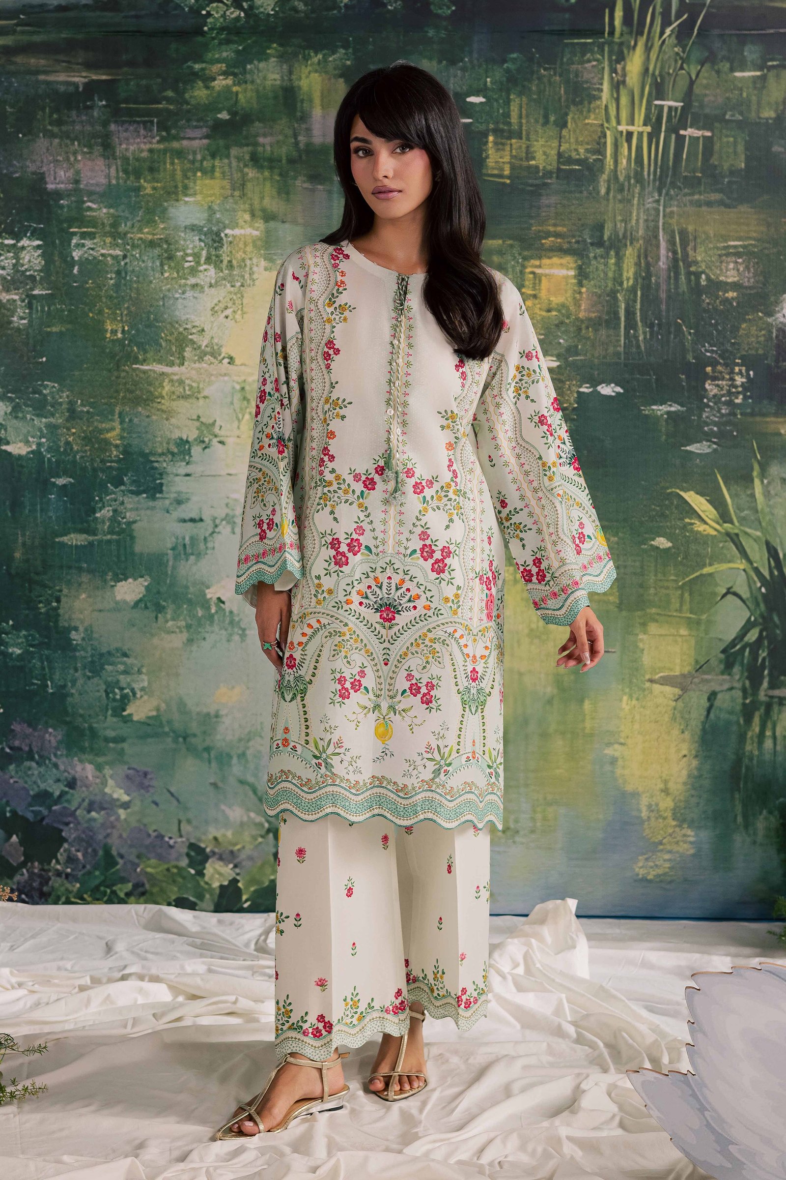 Soha 2Pc - Printed Lawn Dress BATIKSS26 BATIK XS / Off White / Lawn-S / Off White / Lawn-M / Off White / Lawn-L / Off White / Lawn-XL / Off White / Lawn