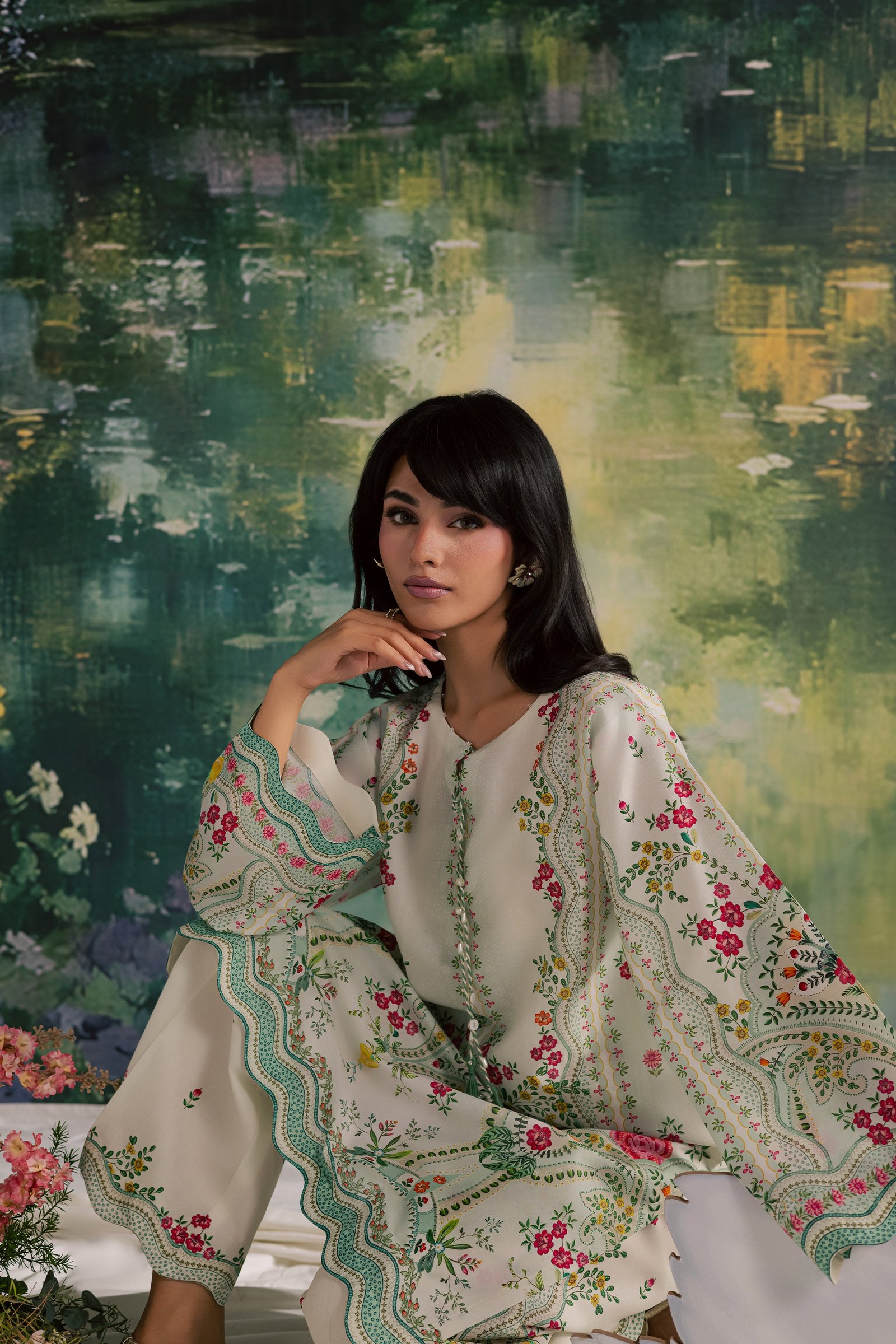 Soha 2Pc - Printed Lawn Dress BATIKSS26 BATIK XS / Off White / Lawn-S / Off White / Lawn-M / Off White / Lawn-L / Off White / Lawn-XL / Off White / Lawn