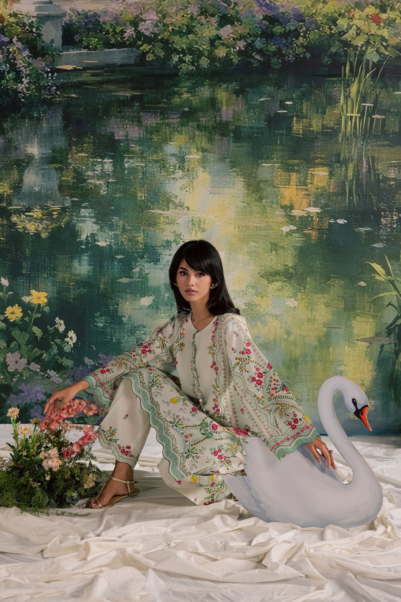 Soha 2Pc - Printed Lawn Dress BATIKSS26 BATIK XS / Off White / Lawn-S / Off White / Lawn-M / Off White / Lawn-L / Off White / Lawn-XL / Off White / Lawn