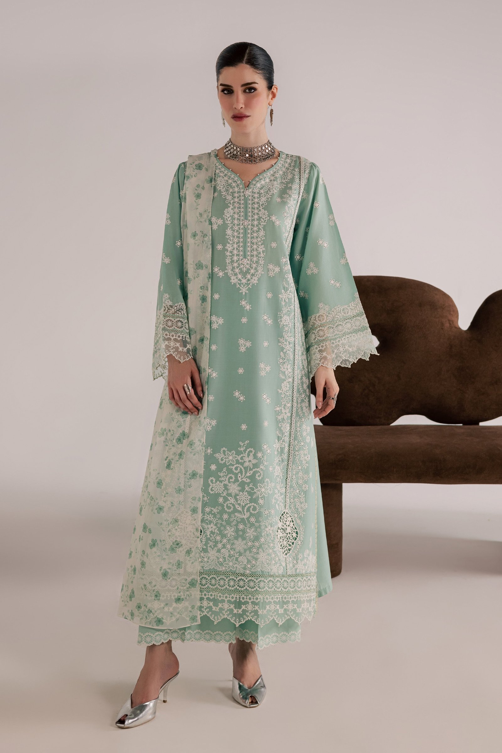  Sohaye 3Pc - Festive Eid Pret BATIKSS26  BATIK   XS / Pearly Blue / Pima Lawn-S / Pearly Blue / Pima Lawn-M / Pearly Blue / Pima Lawn-L / Pearly Blue / Pima Lawn-XL / Pearly Blue / Pima Lawn