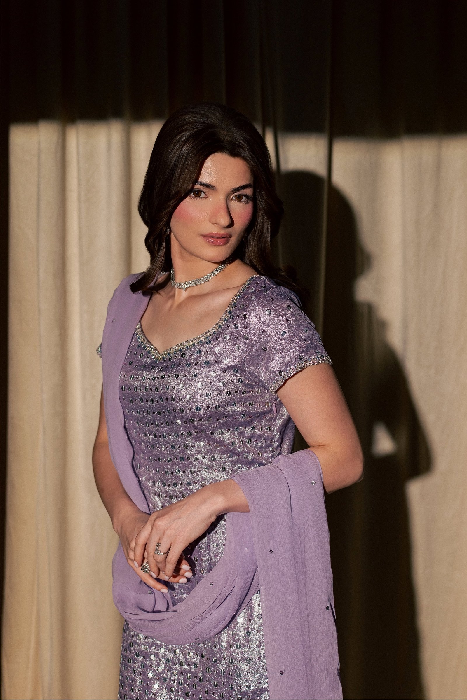 Stella 3Pc - Festive Luxe Pret STUDIOLUXEAUG26 BATIK S / Lilac / Elara Silk