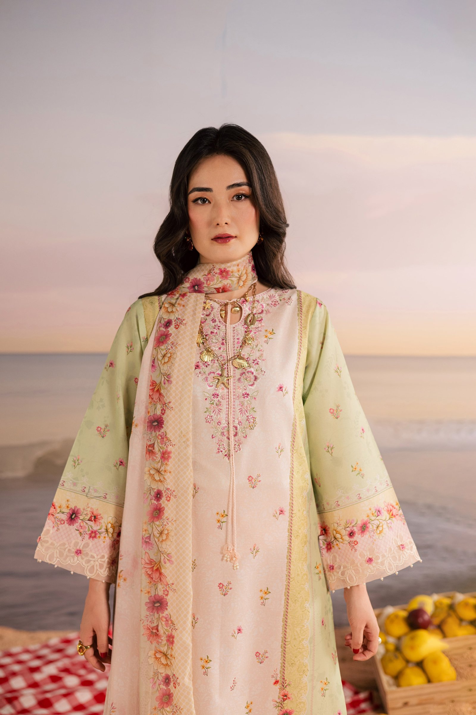 Syrus 3Pc - Printed Lawn Dress BATIKSS26 BATIK XS / Pink / Lawn-S / Pink / Lawn-M / Pink / Lawn-L / Pink / Lawn-XL / Pink / Lawn