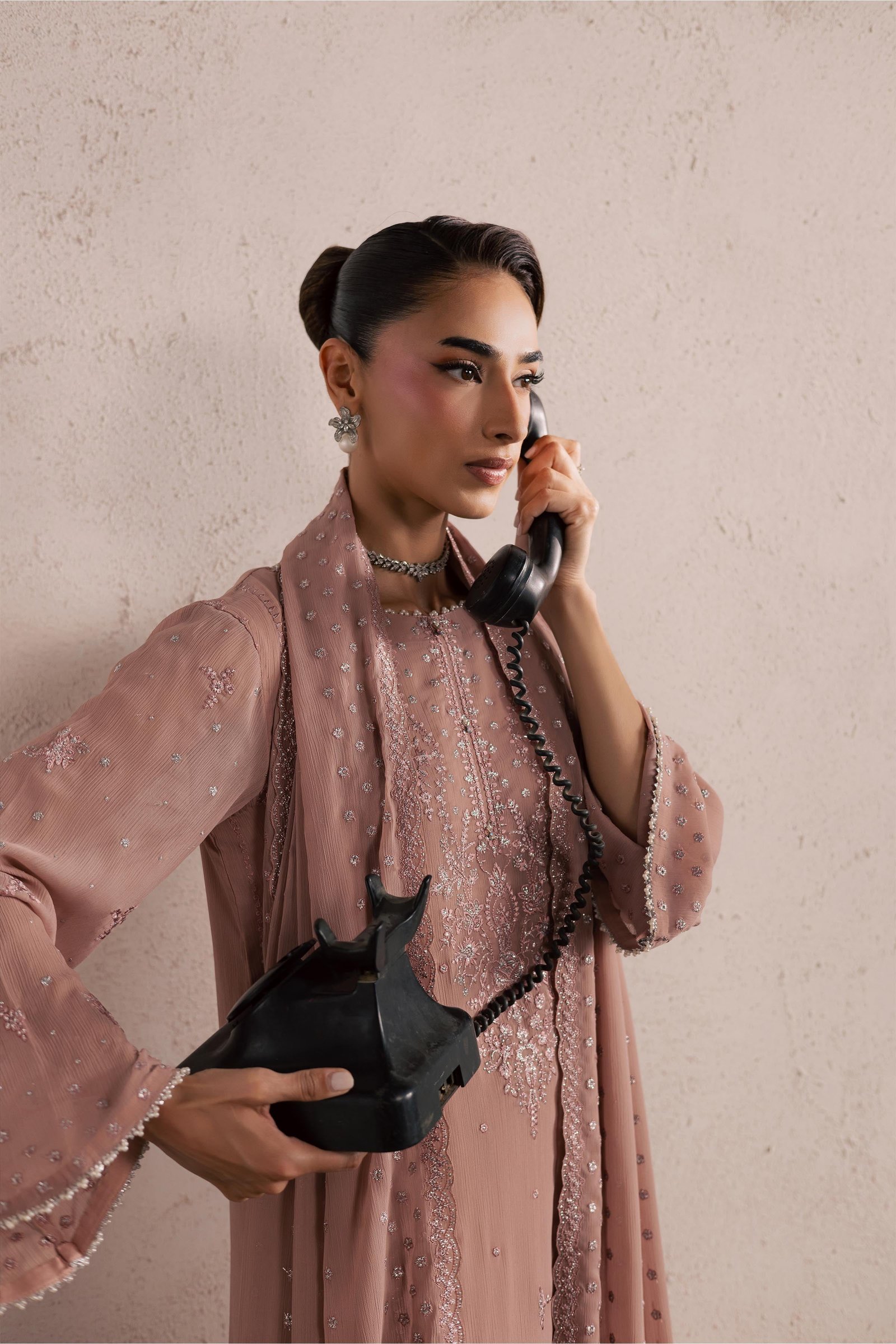 Tirna 3Pc - Festive Luxury Formal BATIKSS26 BATIK S / Pink / Crinkle-M / Pink / Crinkle-L / Pink / Crinkle