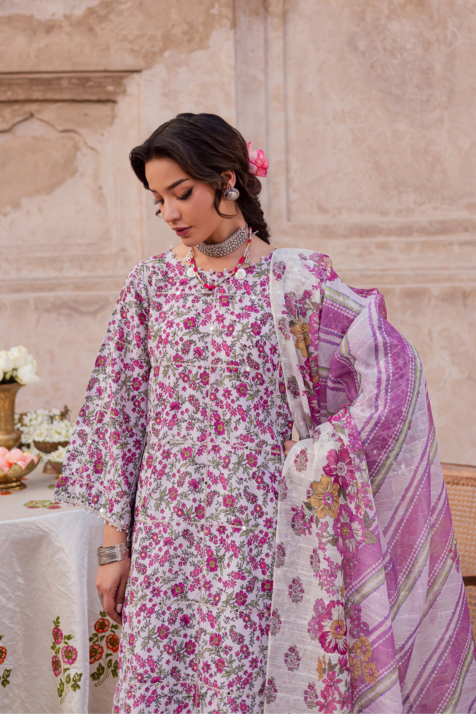 Truce 3Pc - Festive Eid Prints BATIKEID2026 BATIK XS / Lilac / Lawn-S / Lilac / Lawn-M / Lilac / Lawn-L / Lilac / Lawn-XL / Lilac / Lawn