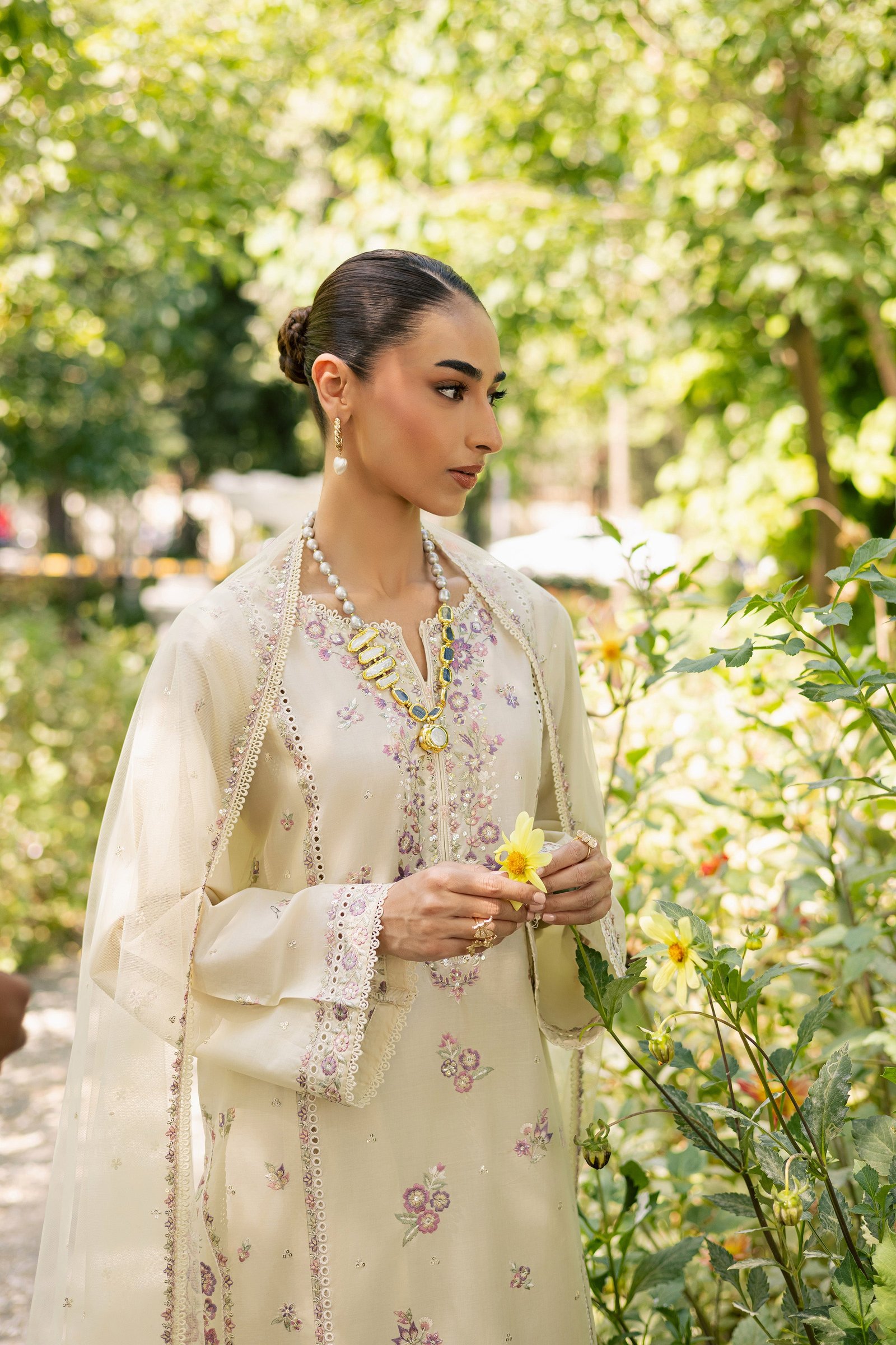Vanilla 3Pc - Festive Embroidered Lawn BATIKSS26 BATIK XS / Beige / Pima Lawn-S / Beige / Pima Lawn-M / Beige / Pima Lawn-L / Beige / Pima Lawn-XL / Beige / Pima Lawn