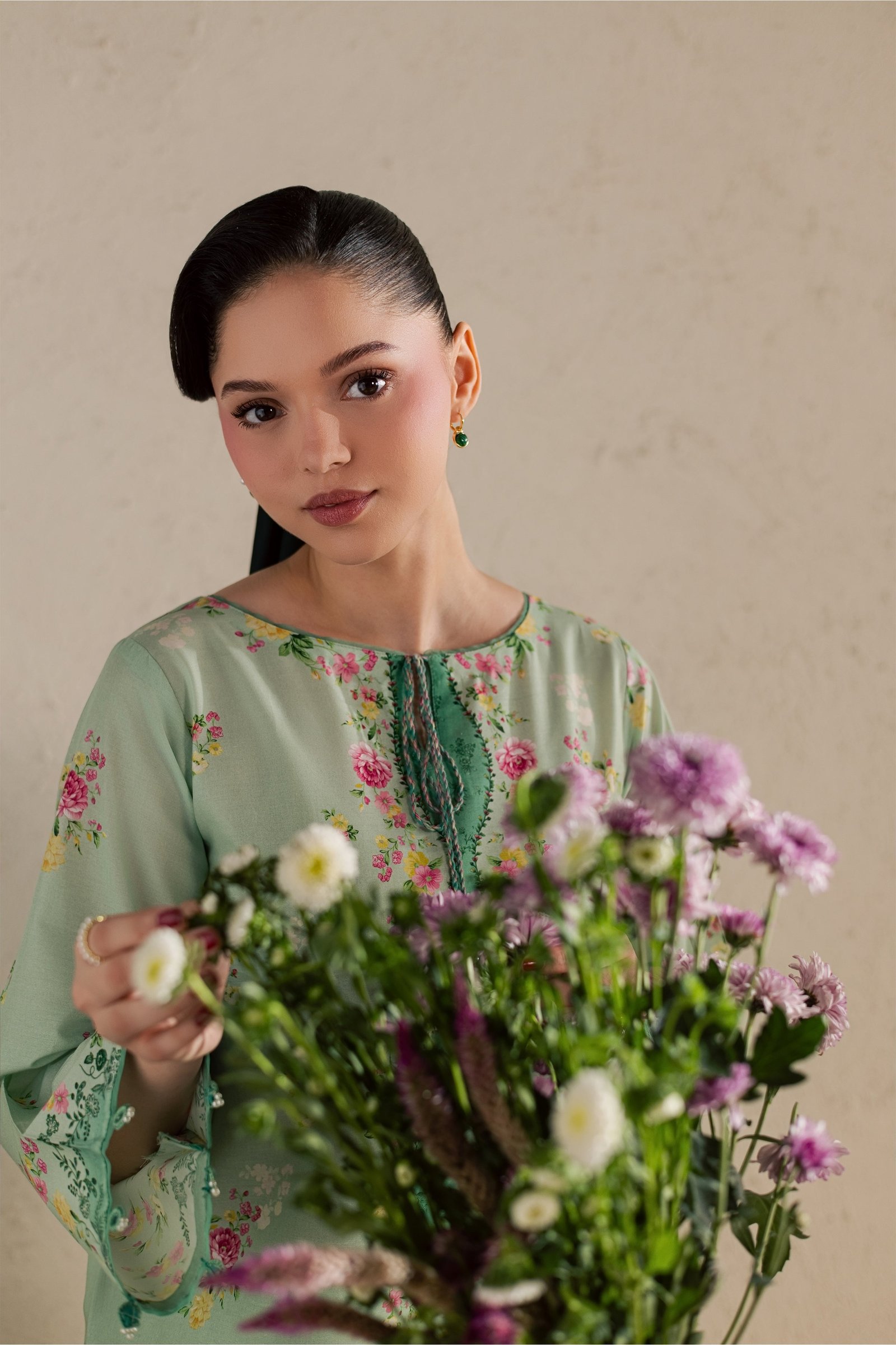 Wally 2Pc - Printed Lawn Dress BATIKSS26 BATIK XS / Green / Lawn-S / Green / Lawn-M / Green / Lawn-L / Green / Lawn-XL / Green / Lawn