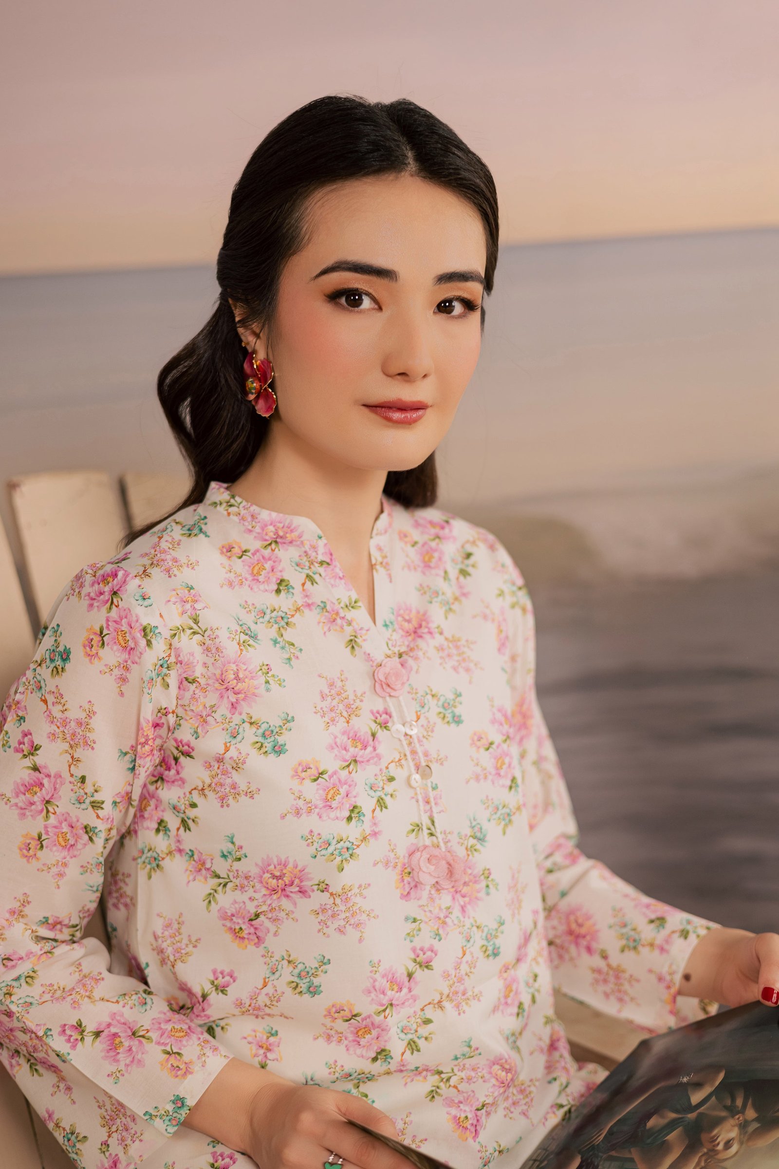  White Hawk 2Pc - Printed Lawn Dress BATIKSS26  BATIK   XS / Off White / Lawn-S / Off White / Lawn-M / Off White / Lawn-L / Off White / Lawn-XL / Off White / Lawn