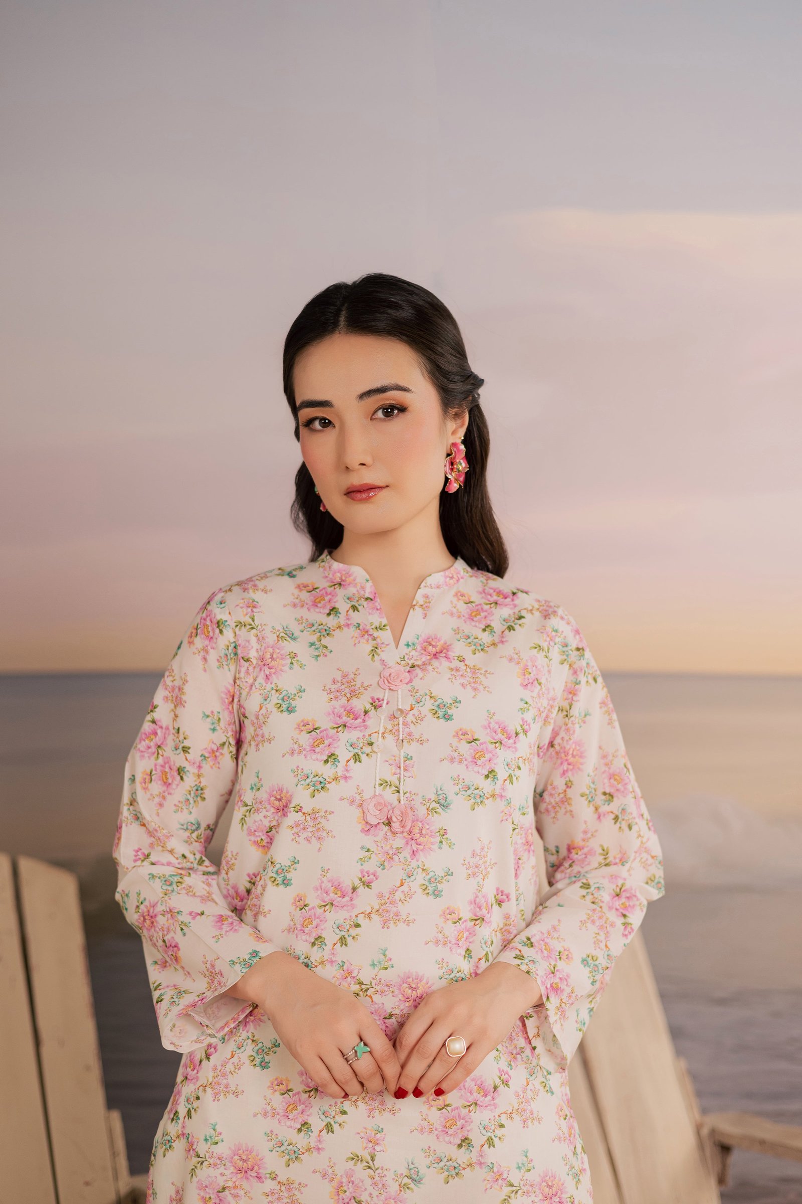  White Hawk 2Pc - Printed Lawn Dress BATIKSS26  BATIK   XS / Off White / Lawn-S / Off White / Lawn-M / Off White / Lawn-L / Off White / Lawn-XL / Off White / Lawn
