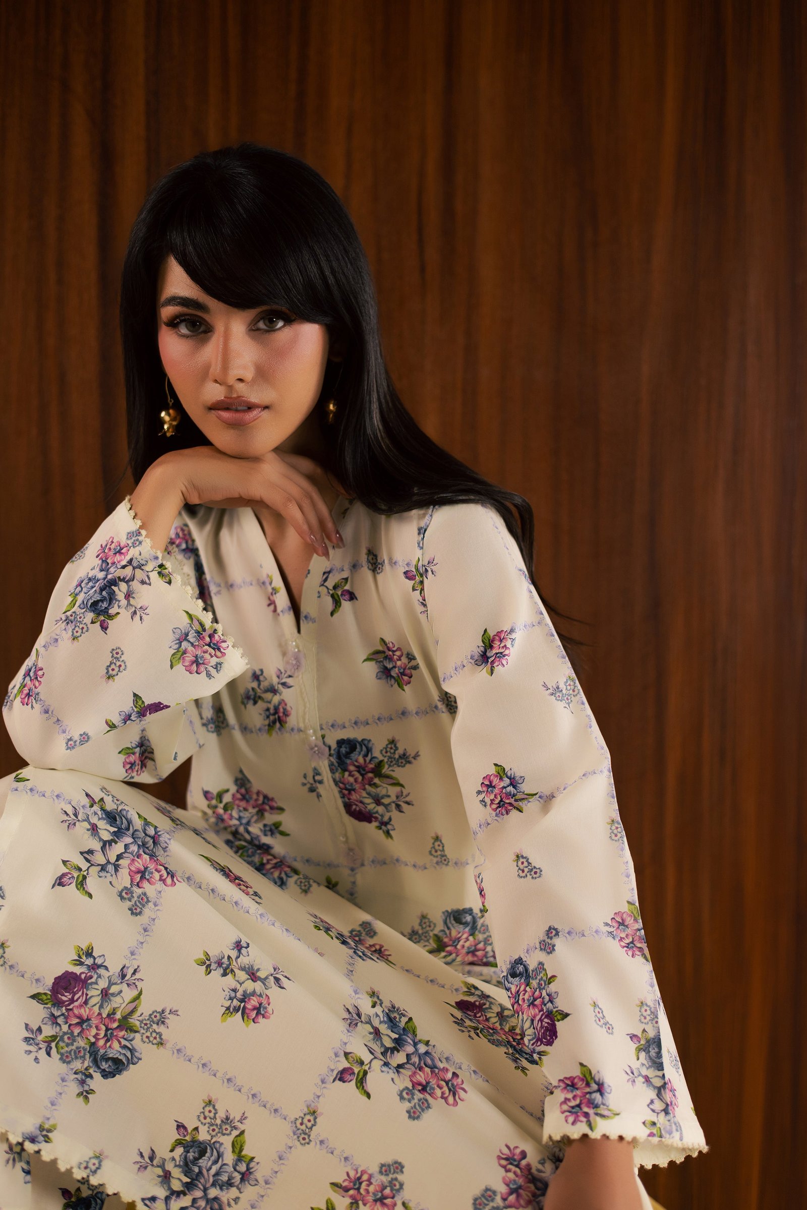 White Sally 2Pc - Printed Lawn Dress BATIKSS26 BATIK XS / Off White / Lawn-S / Off White / Lawn-M / Off White / Lawn-L / Off White / Lawn-XL / Off White / Lawn