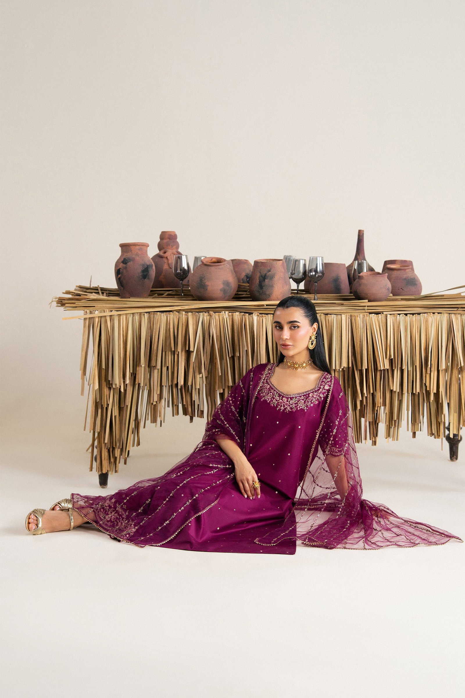  Yalina 3Pc - Festive Eid Pret BATIKSS26  BATIK   XS / Ruby / Giza-S / Ruby / Giza-M / Ruby / Giza-L / Ruby / Giza-XL / Ruby / Giza