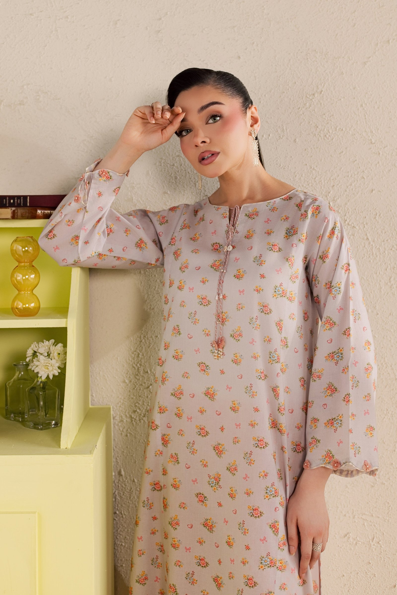 Yanny 2Pc - Printed Lawn Dress BATIKSS26 BATIK XS / Lilac / Lawn-S / Lilac / Lawn-M / Lilac / Lawn-L / Lilac / Lawn-XL / Lilac / Lawn