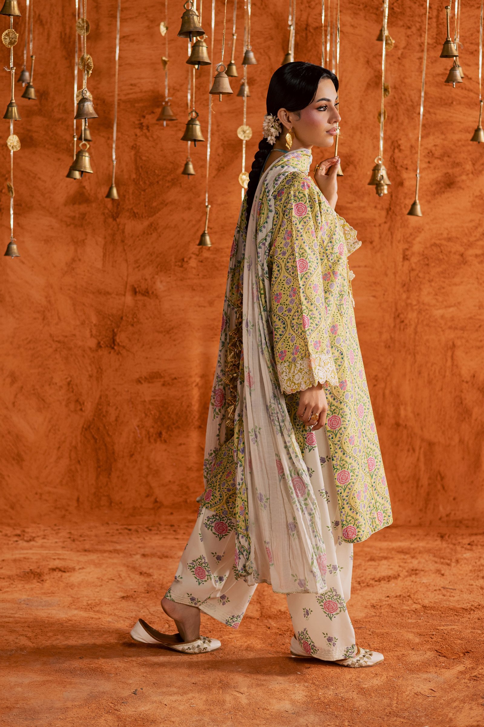  Yellow Minsa 3pc - Printed Lawn Dress BATIKEID2026  BATIK   XS / Yellow / Lawn-S / Yellow / Lawn-M / Yellow / Lawn-L / Yellow / Lawn-XL / Yellow / Lawn