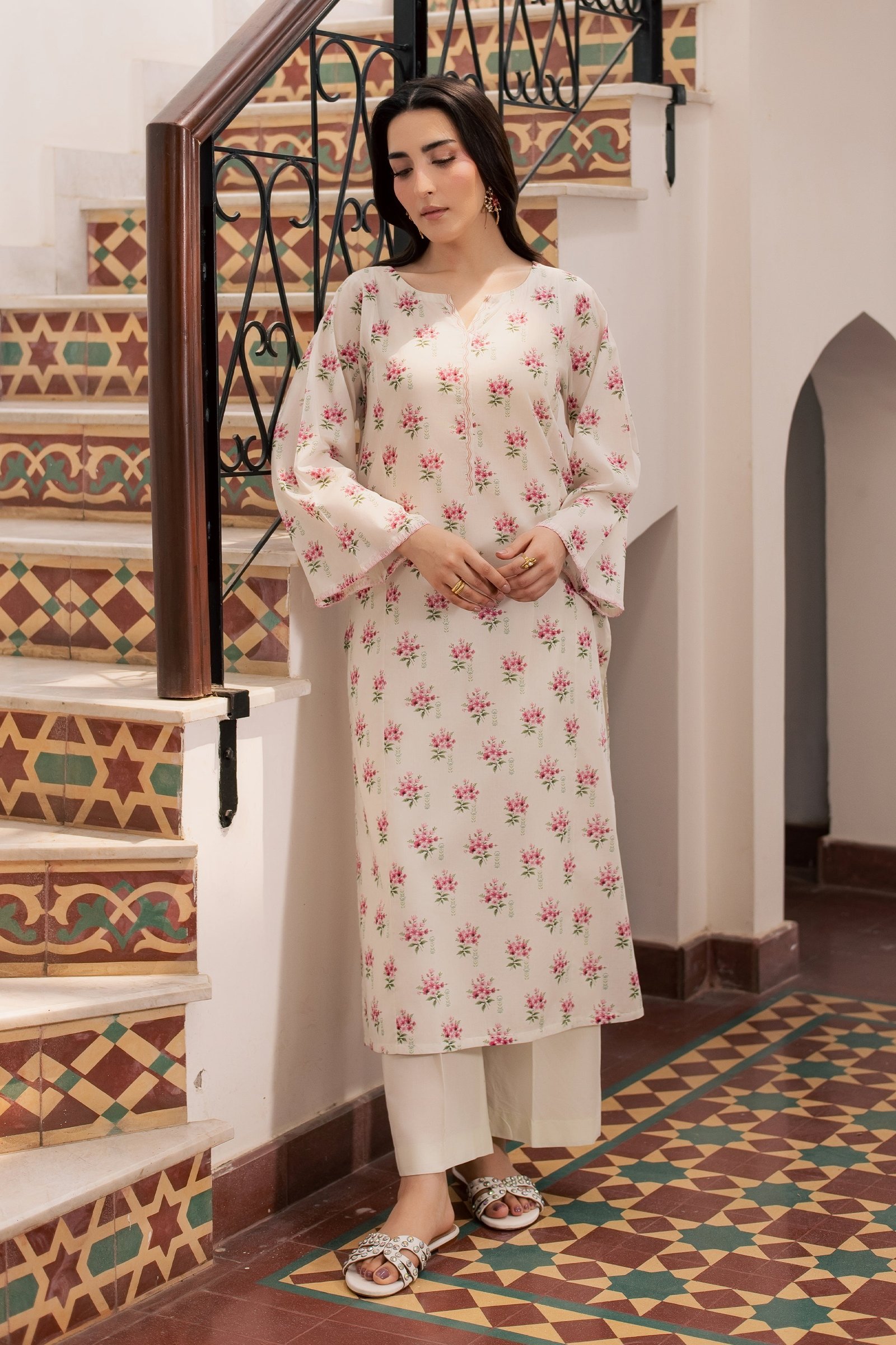  Yugioh 2Pc - Printed Lawn Dress BATIKSS26  BATIK   XS / Off White / Lawn-S / Off White / Lawn-M / Off White / Lawn-L / Off White / Lawn-XL / Off White / Lawn