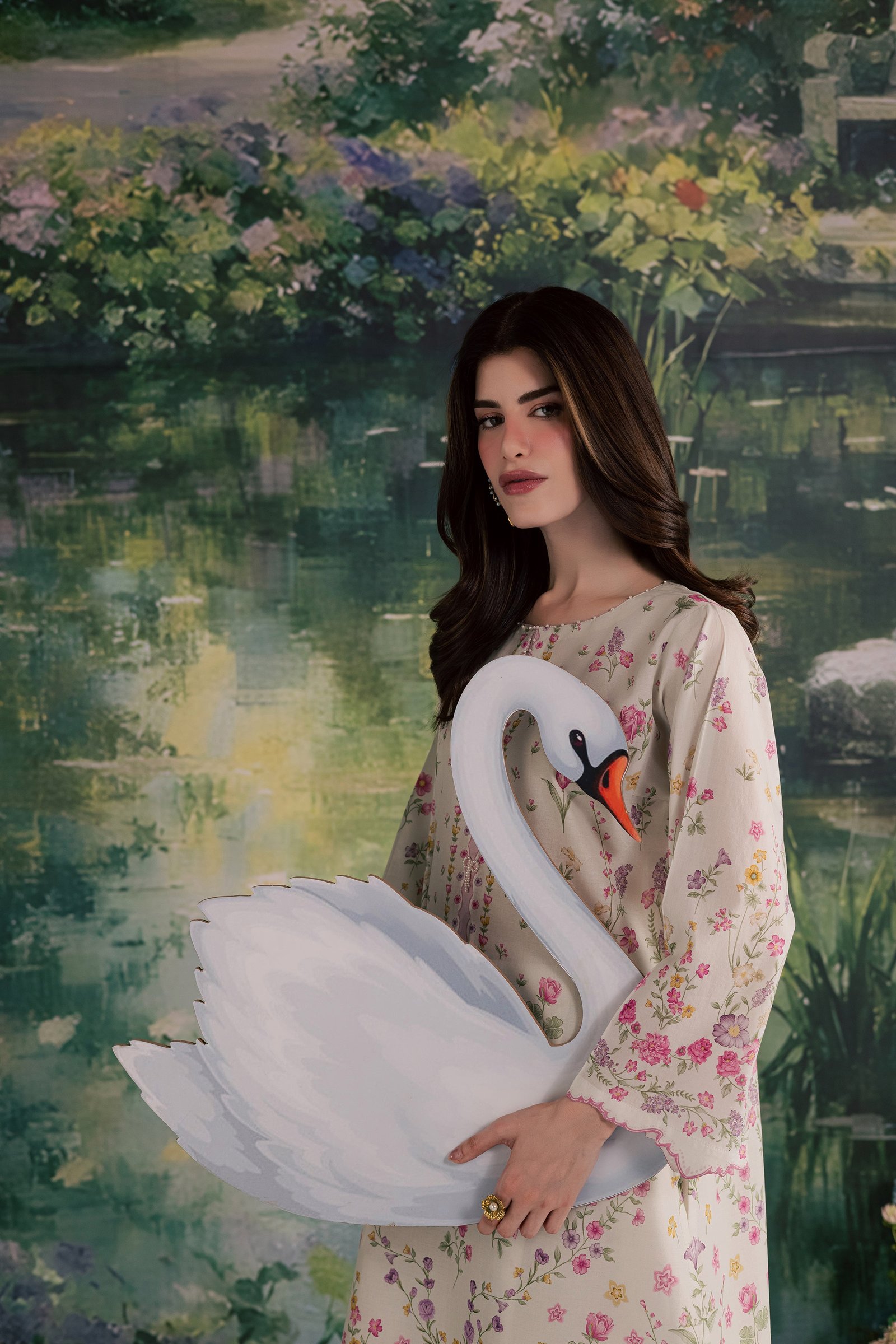Yuki B 2Pc - Printed Lawn Dress BATIKSS26 BATIK XS / Off White / Lawn-S / Off White / Lawn-M / Off White / Lawn-L / Off White / Lawn-XL / Off White / Lawn