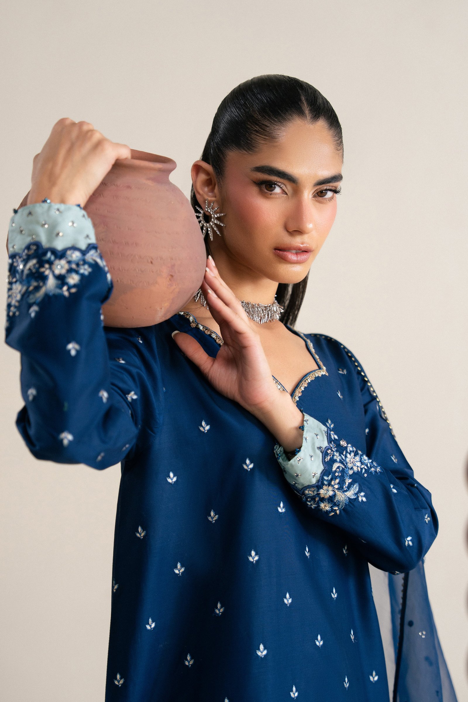 Zaviyaa 3Pc - Festive Eid Pret BATIKSS26 BATIK XS / Royal Blue / Giza-S / Royal Blue / Giza-M / Royal Blue / Giza-L / Royal Blue / Giza-XL / Royal Blue / Giza