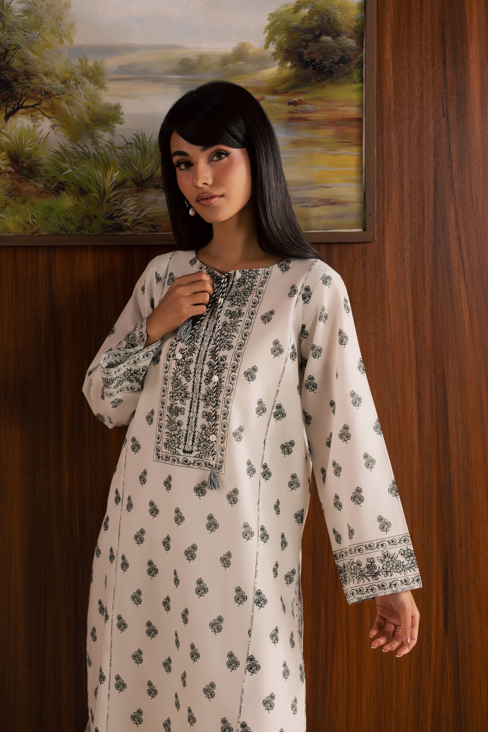 Zoyee 2Pc - Printed Lawn Dress BATIKSS26 BATIK XS / Off White / Lawn-S / Off White / Lawn-M / Off White / Lawn-L / Off White / Lawn-XL / Off White / Lawn