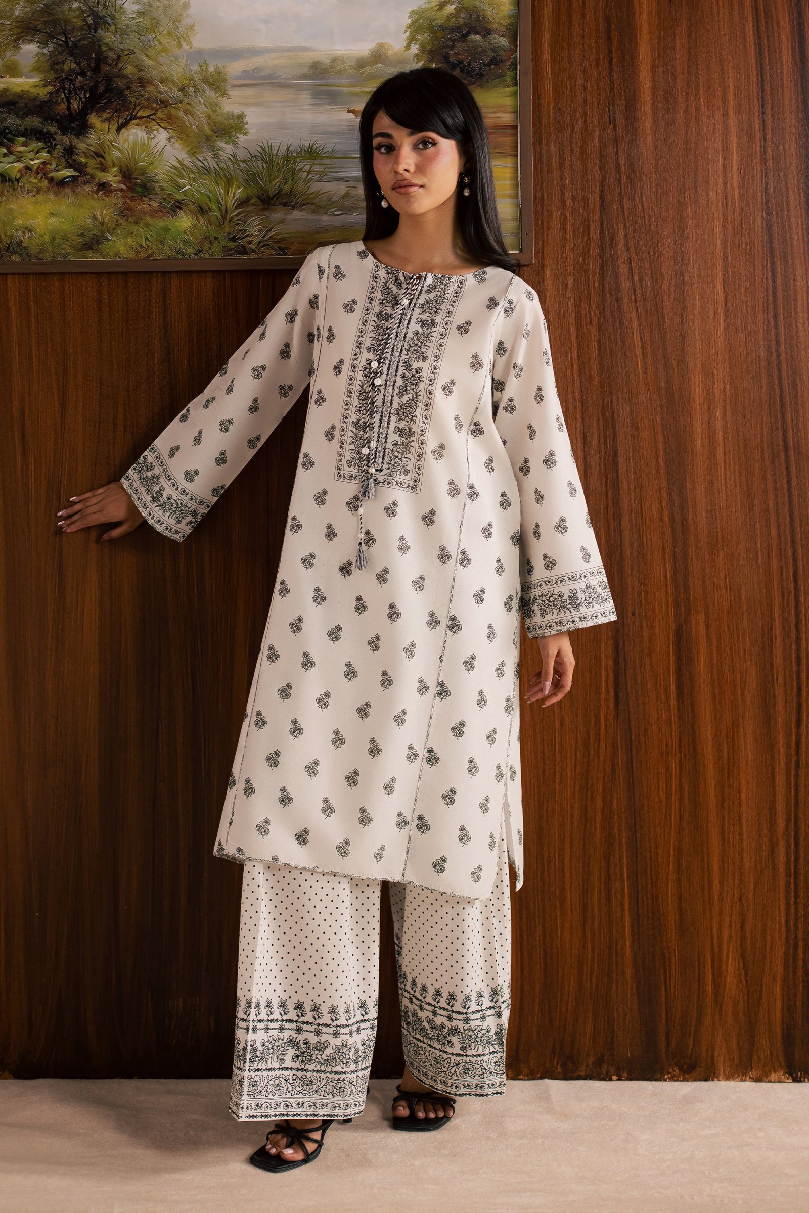  Zoyee 2Pc - Printed Lawn Dress BATIKSS26  BATIK   XS / Off White / Lawn-S / Off White / Lawn-M / Off White / Lawn-L / Off White / Lawn-XL / Off White / Lawn