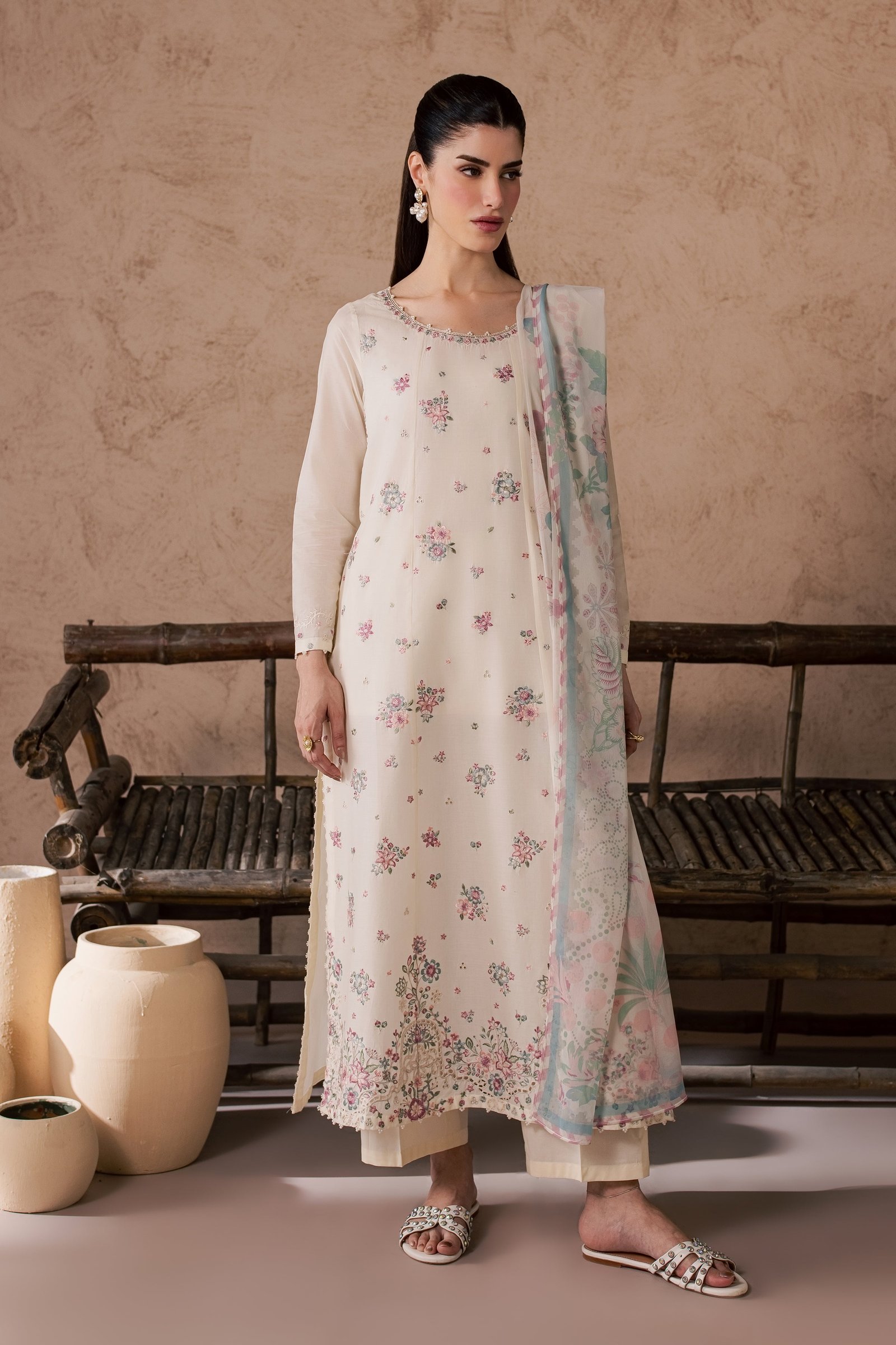  Zubariya 3Pc - Embroidered Lawn Dress EverydayEdit26  BATIK   XS / Eggnog / Pima Lawn-S / Eggnog / Pima Lawn-M / Eggnog / Pima Lawn-L / Eggnog / Pima Lawn-XL / Eggnog / Pima Lawn